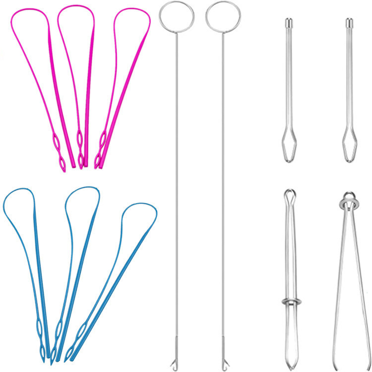 Práctico bricolaje para uso diario en el hogar (redondo, plano) traje de acero inoxidable suministros de costura enhebrador