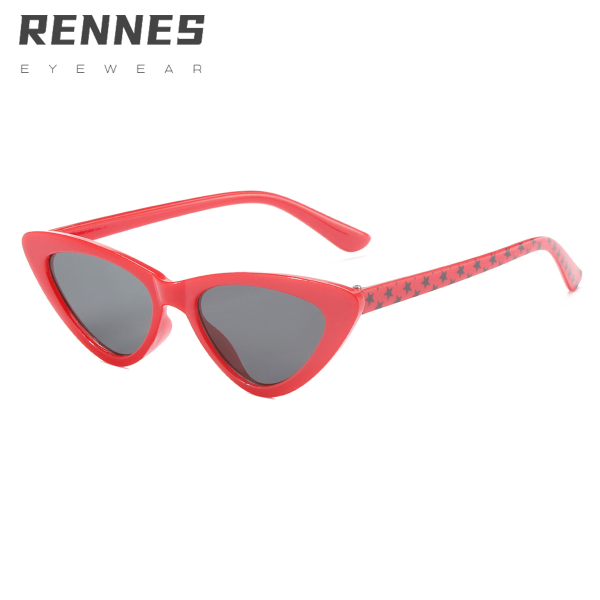 2021 nuevos niños ojo de gato gafas de sol estrella patrón gafas piernas estilo europeo y americano masculino y femenino bebé gafas de sol 8861