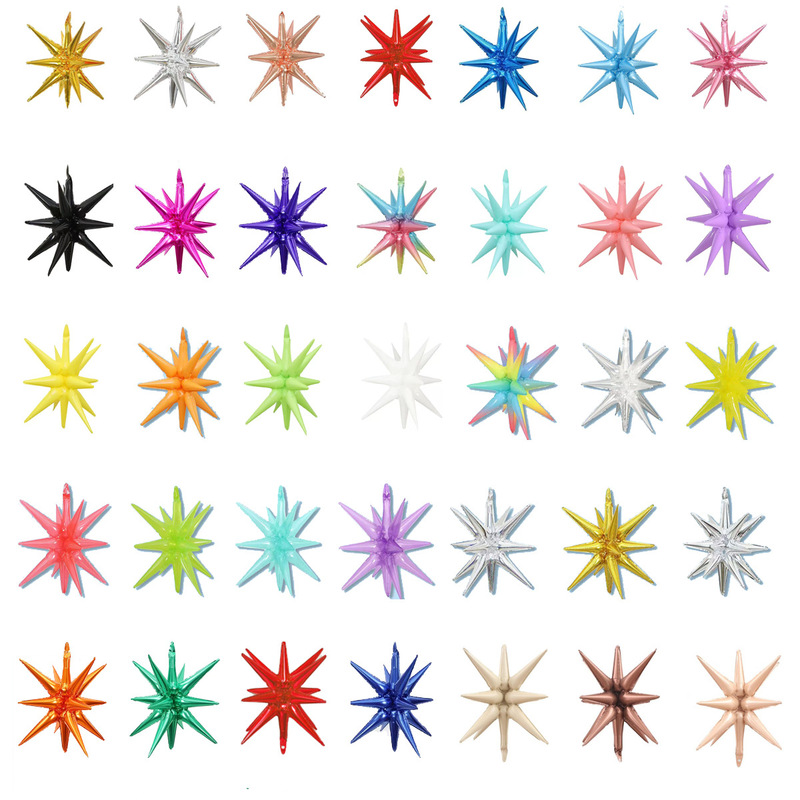 Thickened 22inch 27inch-Piece Set of Exploding Star Aluminum Foil Balloons, Integrated Aluminum Foil Water Drop Balls, Macaron Colors Thickened 22inch 27inch-Piece Set of Exploding Star Aluminum Foil Balloons, Integrated Aluminum Foil Water Drop Balls, Macaron Colors