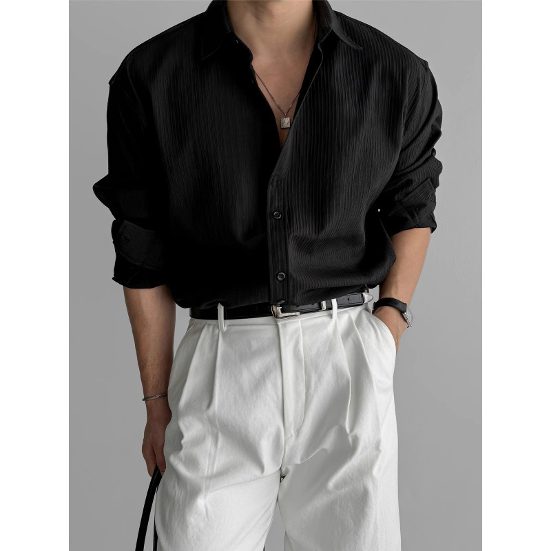 Black autumn demi-season shirt