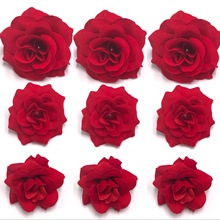 仿真绒布玫瑰花头花朵绢花胸花拍摄道具拱门花饰婚庆摆饰