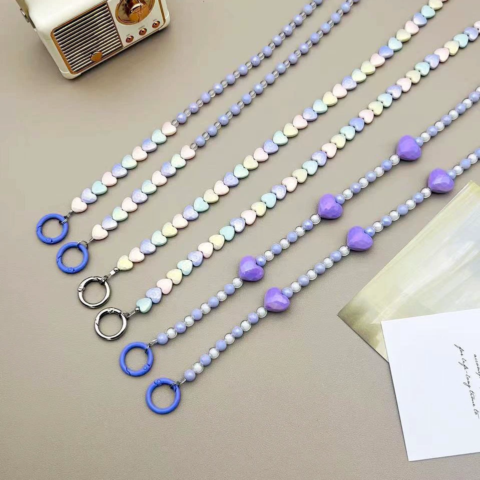Creative universal mobile phone from pearl, bag strap, bag decoration, accessory, handle, phone case, chain, pendant