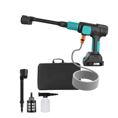 Lithium Battery Car Wash Machine Rechargeable High Pressure Car Wash Water Gun Wireless High Power Household Car Wash Machine Wholesale Portable (Portable car washer) - bare-metal