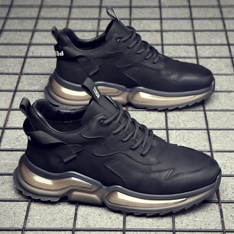 Мужская обувь 2021, новая модная обувь, зимняя универсальная мужская Спортивная повседневная кожаная обувь, теплая хлопковая обувь на флисовой подкладке для мужчин