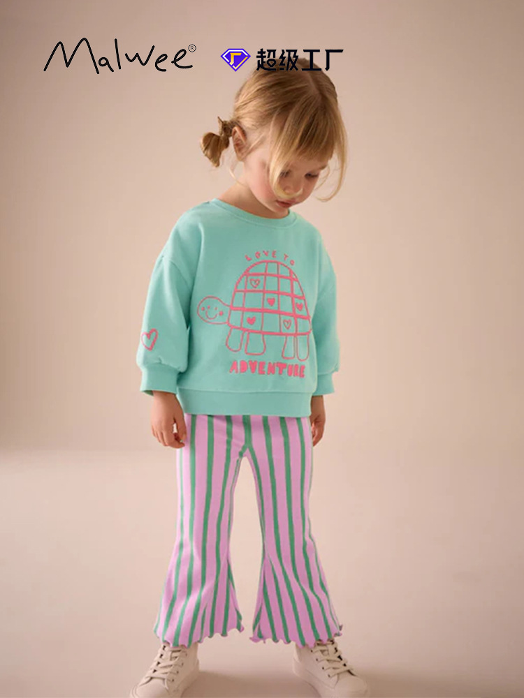 Cross-border malwee niño suéter otoño invierno nuevo estilo europeo y americano de cuello redondo impresión de niños camisetas casuales de otoño