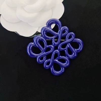 High quality Luo Yiwei brooch Yaxa sancaqları - dark-blue-45mm-x-45mm-alloy
