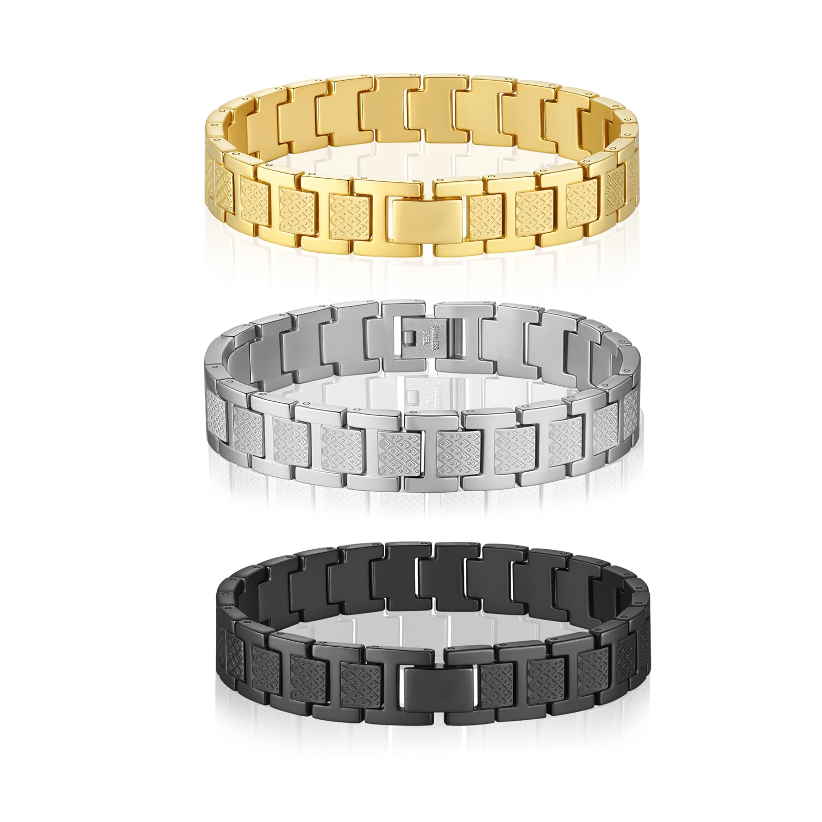 New Stainless Steel Crocodile Bracelet Cross-Border Popular Jewelry High-End Bracelet Titanium Steel Bracelet for Men