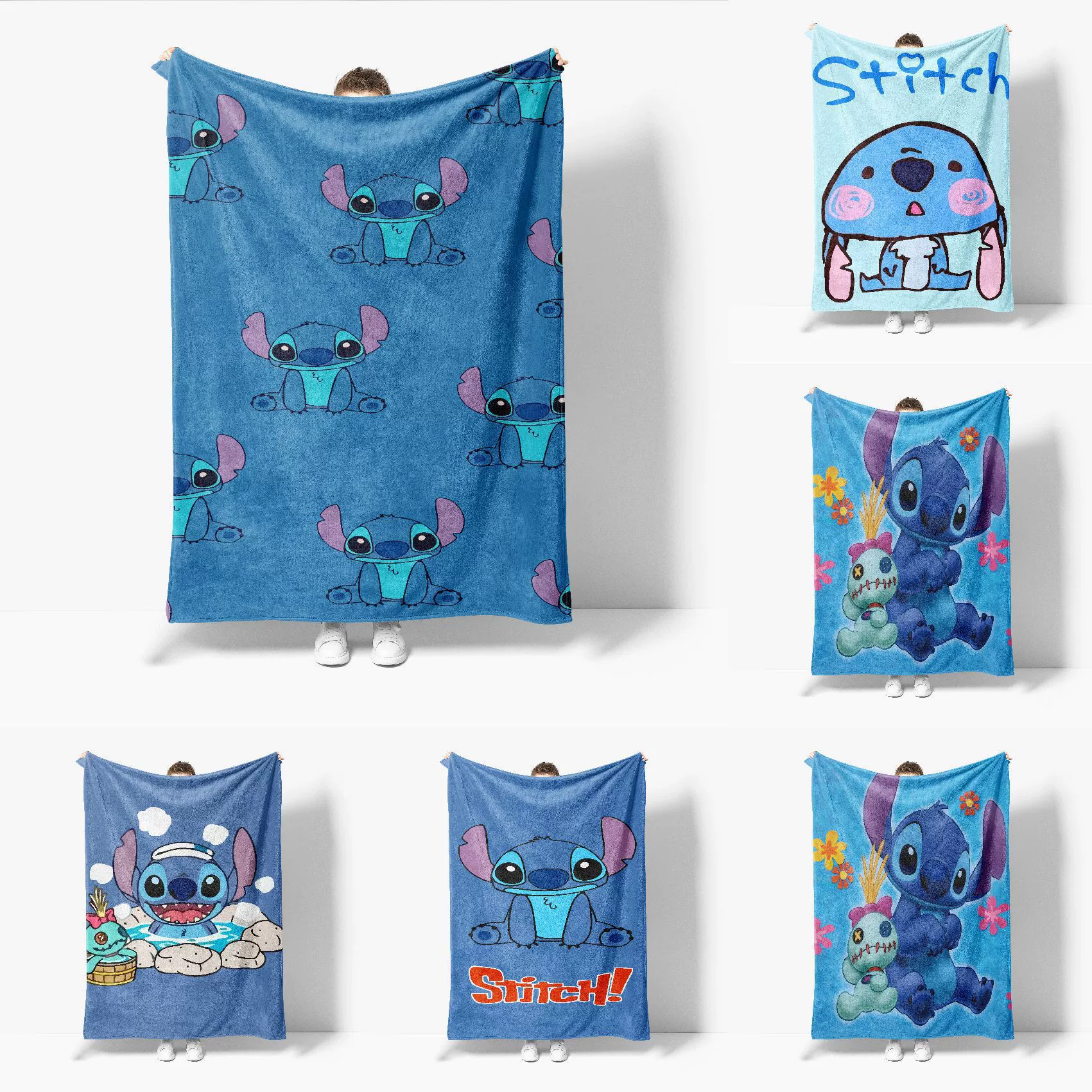 Мультфильм аниме Stitch одеяло одеяло одеяло одеяло одеяло для сна Stitchai одеяло для кондиционирования воздуха внешней торговли через границу