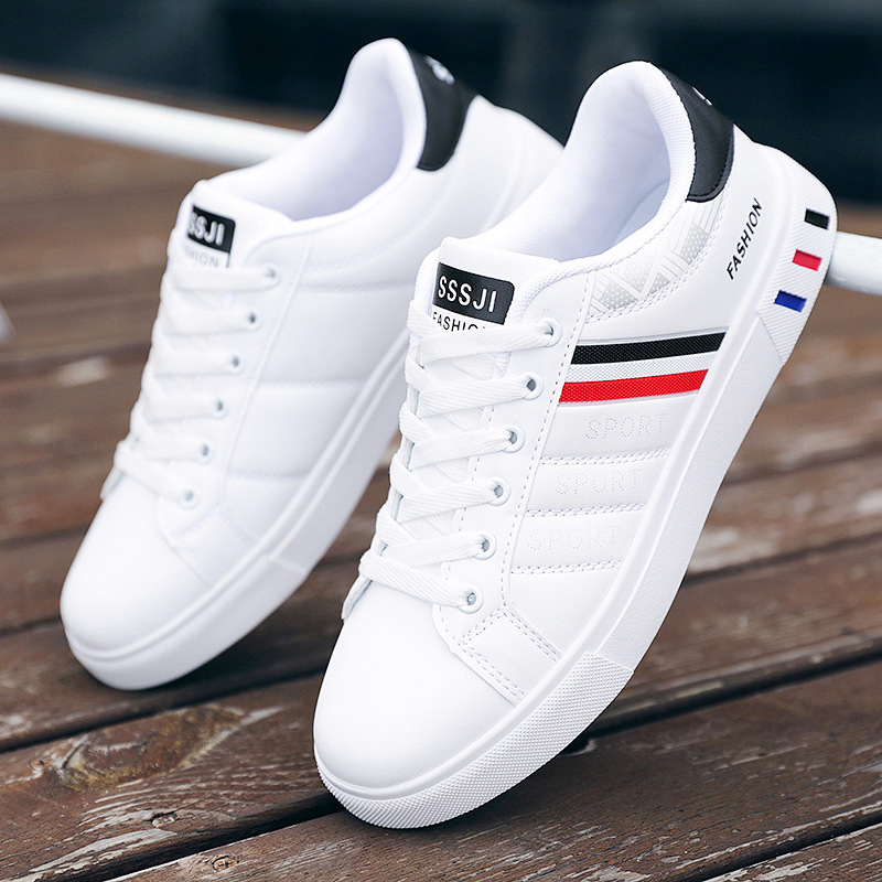 P Men S Shoes Fall New Youth White Trendy Sneakers Popular Versatile Casual Leather Sports_voghion.com