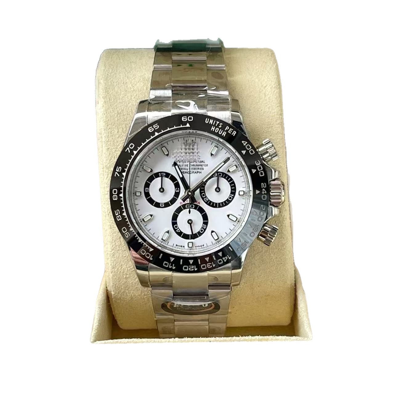 Laojia Cosmic Chronograph Ditona fábrica de relojes limpios Panda Diyu Wenle con el mismo reloj mecánico de acero para hombres