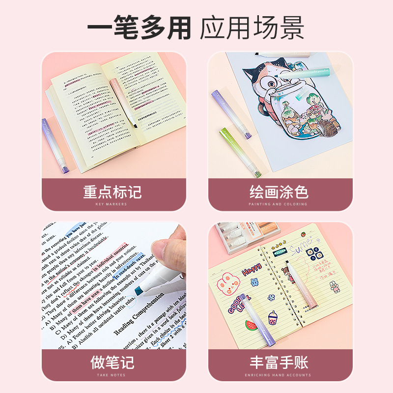 Nuevo color gradiente de alto valor de color marcador de color marcador de alta capacidad para estudiantes marcador de color de ojos