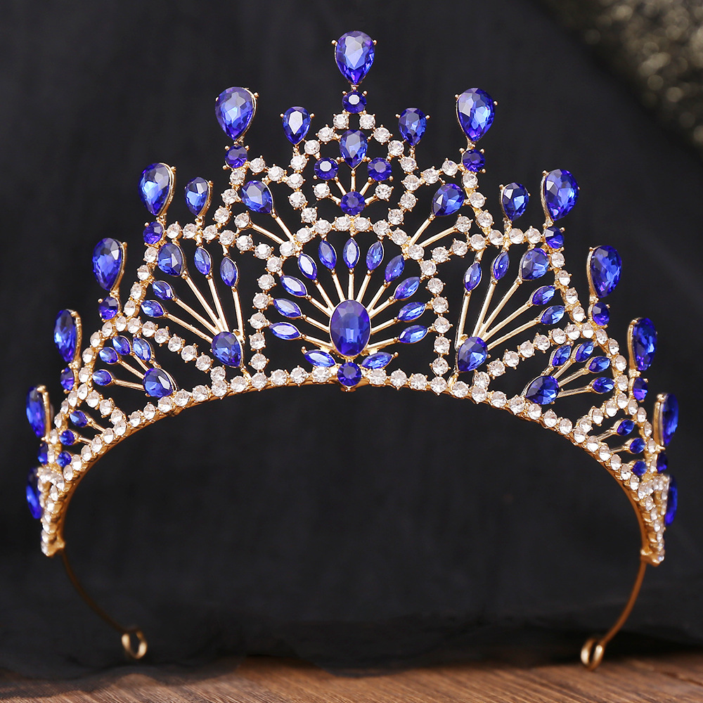 400g Weight Crown Hair Accessories Type Rhinestones Inlay Material 1 Piece Quantity Wedding, Birthday, Festival Occasion Alloy Material Crown, Knot Pattern All Seasons Season Women's Gender Plating Design Retro, Bridal, Shiny Style Gold Color Retro Bridal Shiny Women's Crown Knot Alloy Plating Rhinestones Crown 8