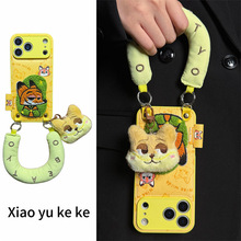 趣味可爱刺绣朱迪兔子适用iPhone17苹果16ProMax/15/14手机壳新款