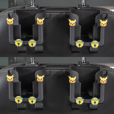 Car cup holder/beverage holder — hook, multifunctional storage box for - 4-in-1-cup-holder-hook-pikachu-4-pack
