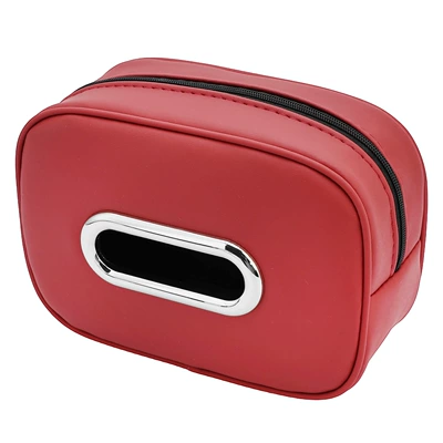Car tissue box/set Car Tissue Box, Leather High-End - wine-red