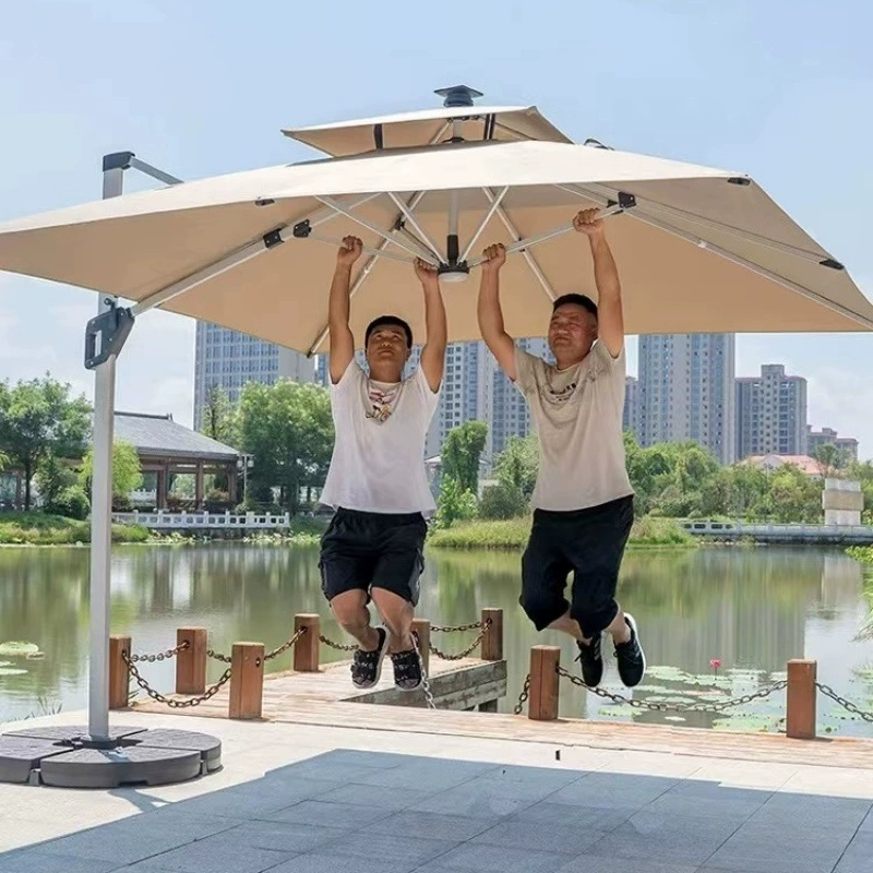Открытый зонт двор зонт от солнца стенд римский зонт балкон терраса сад солнечный свет зонт вилла