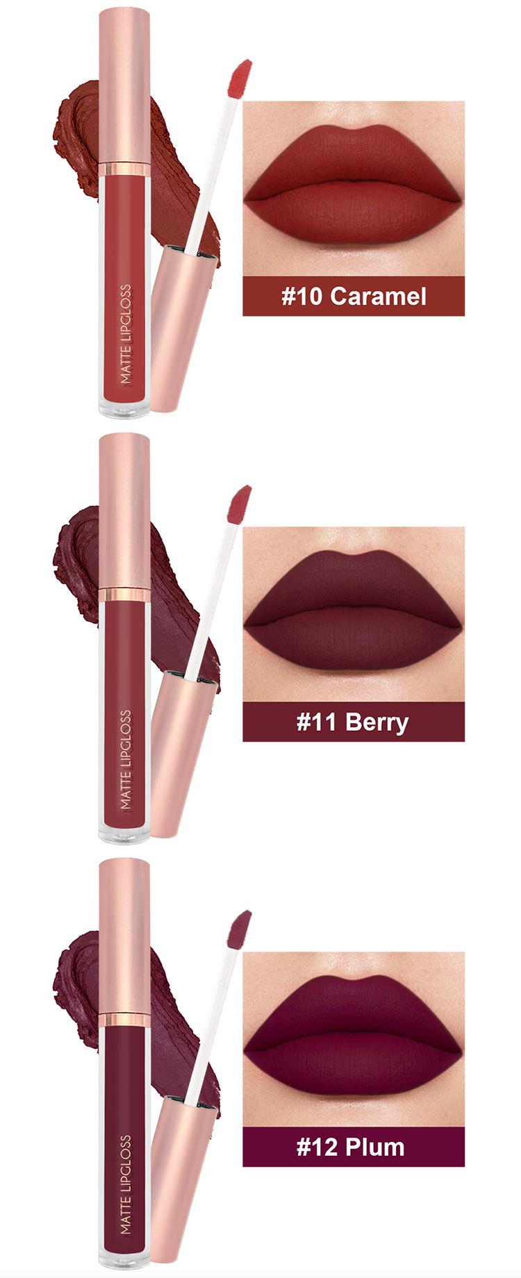 单支哑光雾面唇釉不沾杯唇彩