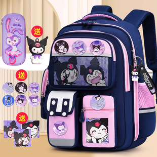 Girls' Burden-Reducing Spine Protection Schoolbag 1-6 Grade Large Capacity Lightweight Children's Backpack Cartoon Wholesale