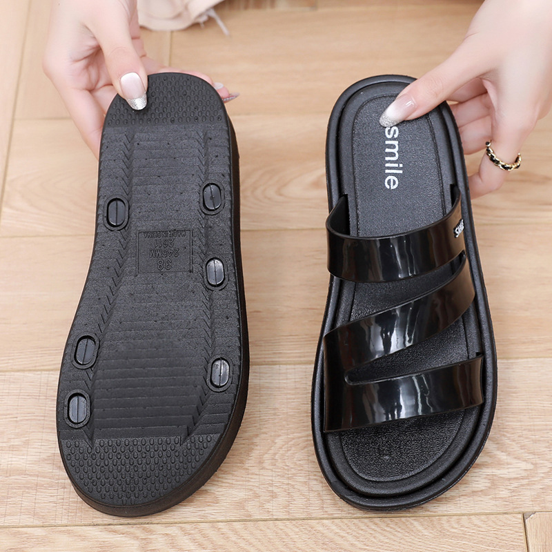 Fairy heel grueso desgaste plana zapatillas de cabeza redonda tacones medios cómodos para mujeres zapatillas casuales versátiles image 5