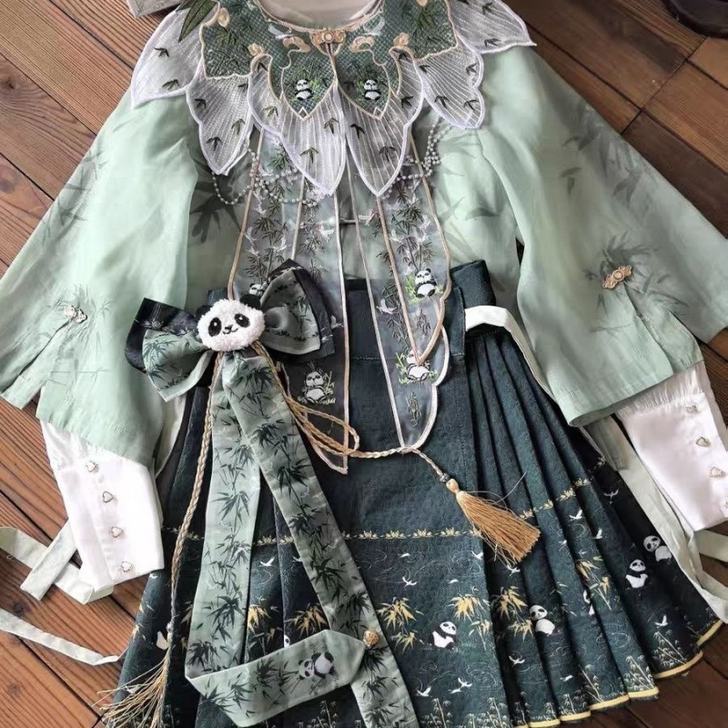 이너웨어 + 아우터셔츠 + 클라우드 숄더 + 롱스커트