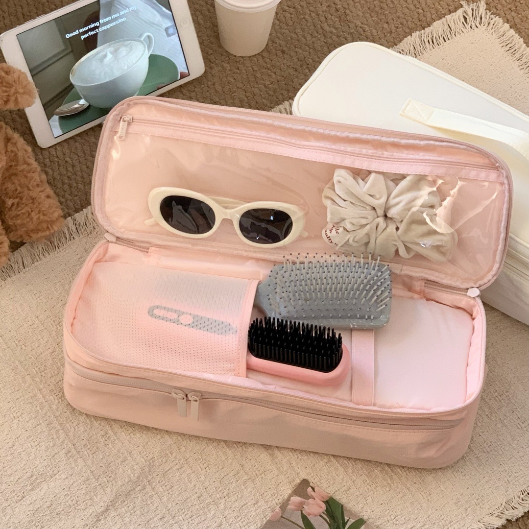 Portable Household Bag, Large Capacity Handheld Double-Layer Hair Dryer And Curling Iron Organizer Storage Bag_maomaolike.com