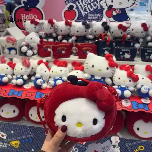 Cartoon New Apple Kt Cat Mobile Phone Bag Hello Kitty Plush Toy Girls Cute Shoulder Bag Wholesale