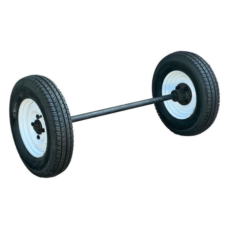 400-10 Vacuum Tire 45cm Cart Wheel Traction Wheel Trailer Wheel Construction Site Inflatable Tricycle Rear Wheel Complete Set