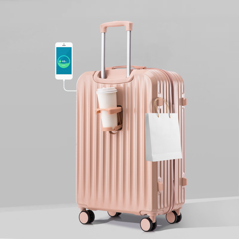 Multifuncional explosión de fuego maleta silenciosa rueda universal de 22 pulgadas caja de cifrado caja de palanca de tracción fuerte