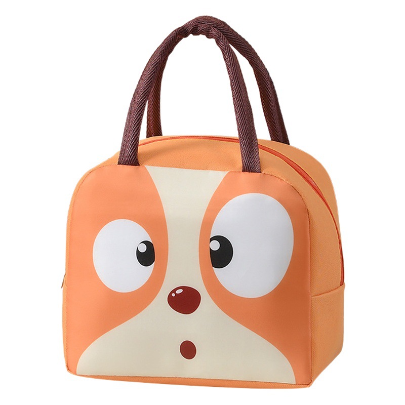 Bolsa de almuerzo de dibujos animados niños portátil lindo bolsa de almuerzo para mascotas Oxford tela engrosada bolsa de aislamiento fresco portátil bolsa de hielo caja de almuerzo