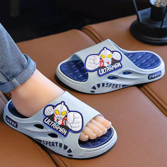 Детские холодные тапочки Ultraman родитель-ребенок для мужчин и женщин новый летний мультфильм мягкое дно противоскользящая домашняя баня ванная комната на открытом воздухе