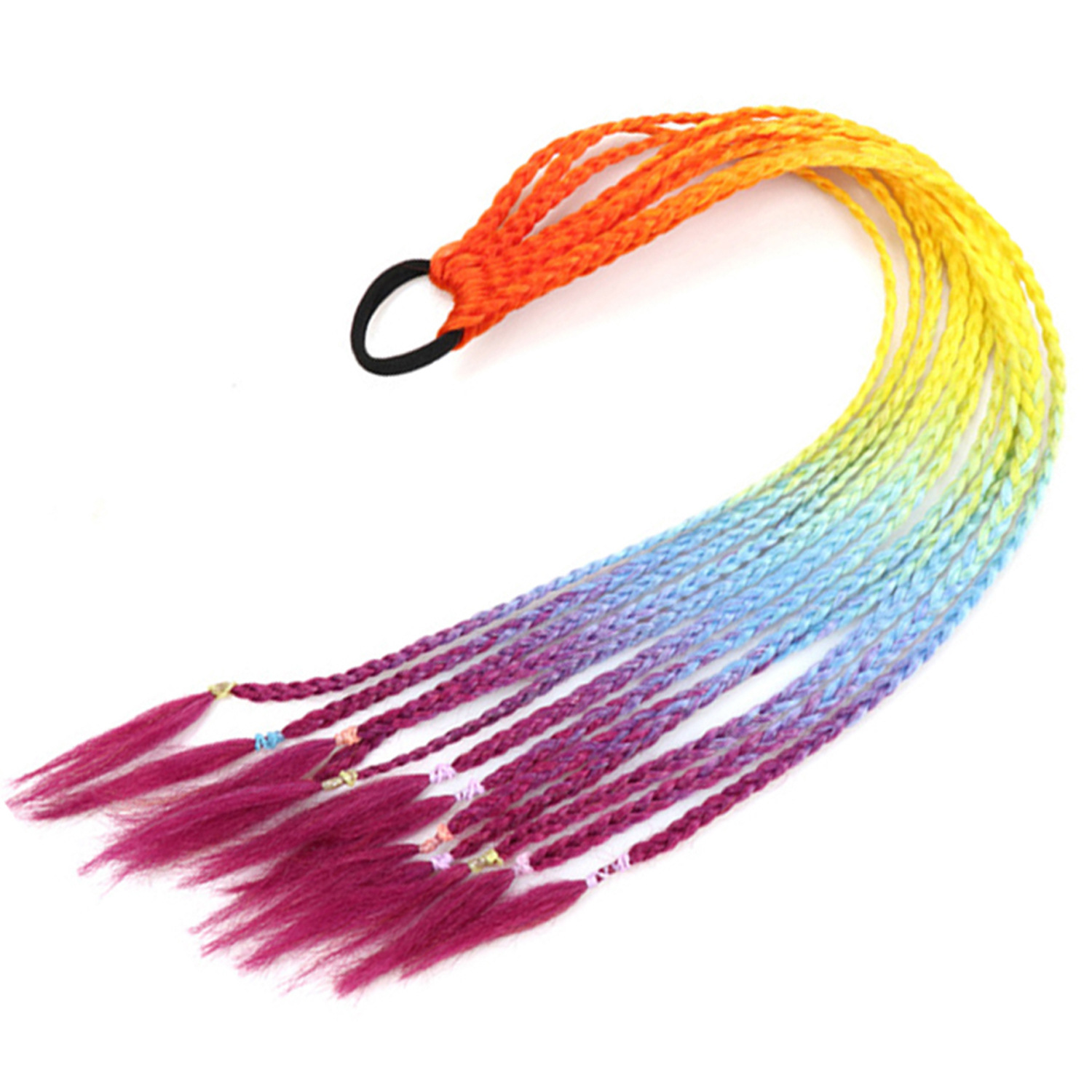 Inventario al por mayor colorido trenzas de tres hebras africanas trenzas sucias trenzas de caballo recogidas en stock Inventario