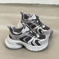 欧货爆款厚底老爹鞋女2025秋季新款增高休闲鞋拼色解构运动鞋