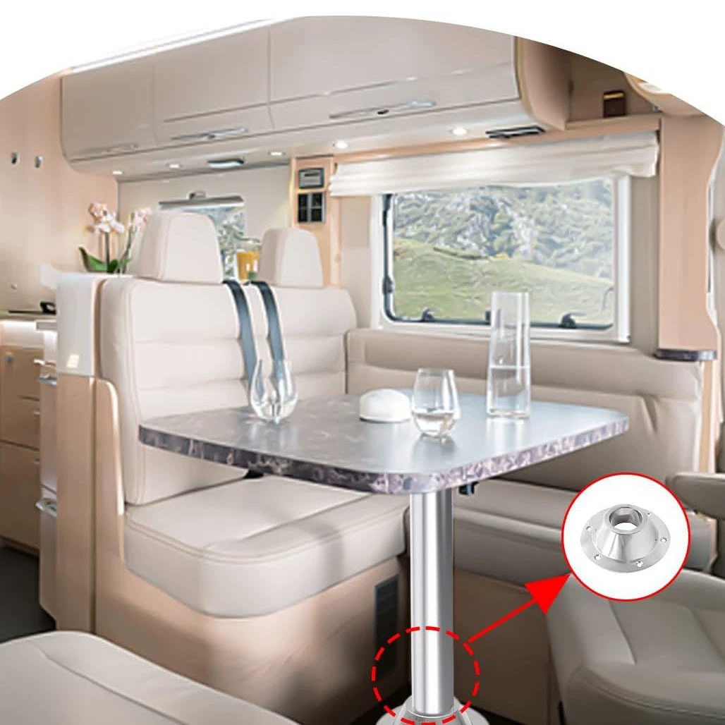 2PCS RV Настольный кронштейн Алюминиевый кемпер базовый стол аксессуары Яхта стол фиксированные аксессуары
