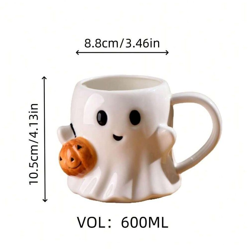 南瓜幽灵万圣节水杯搞怪杯子精灵马克杯南瓜杯可爱水杯礼物稀奇古|undefined