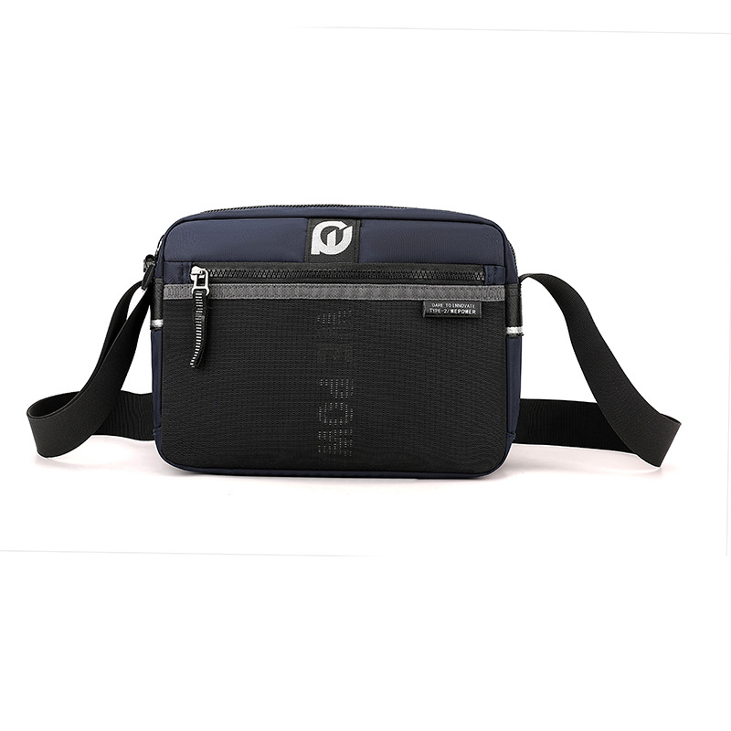 WEPOWER Bolso de hombro para hombre Bolso de mensajero de nailon casual de moda Estilo horizontal Personalidad Marca de moda Bolso de hombro