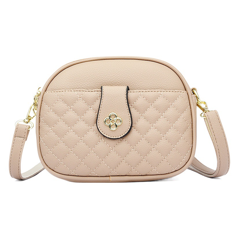 Nuevo bolso de otoño para mujer, bolso cruzado de cuero suave de alta gama, gran capacidad, bolso de hombro para mujer de mediana edad, bolso redondo pequeño y versátil