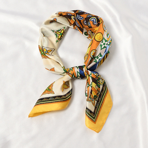 Silk mulberry silk small square scarf women's versatile Hangzhou spring and autumn gauze scarf thin scarf with suit shirt