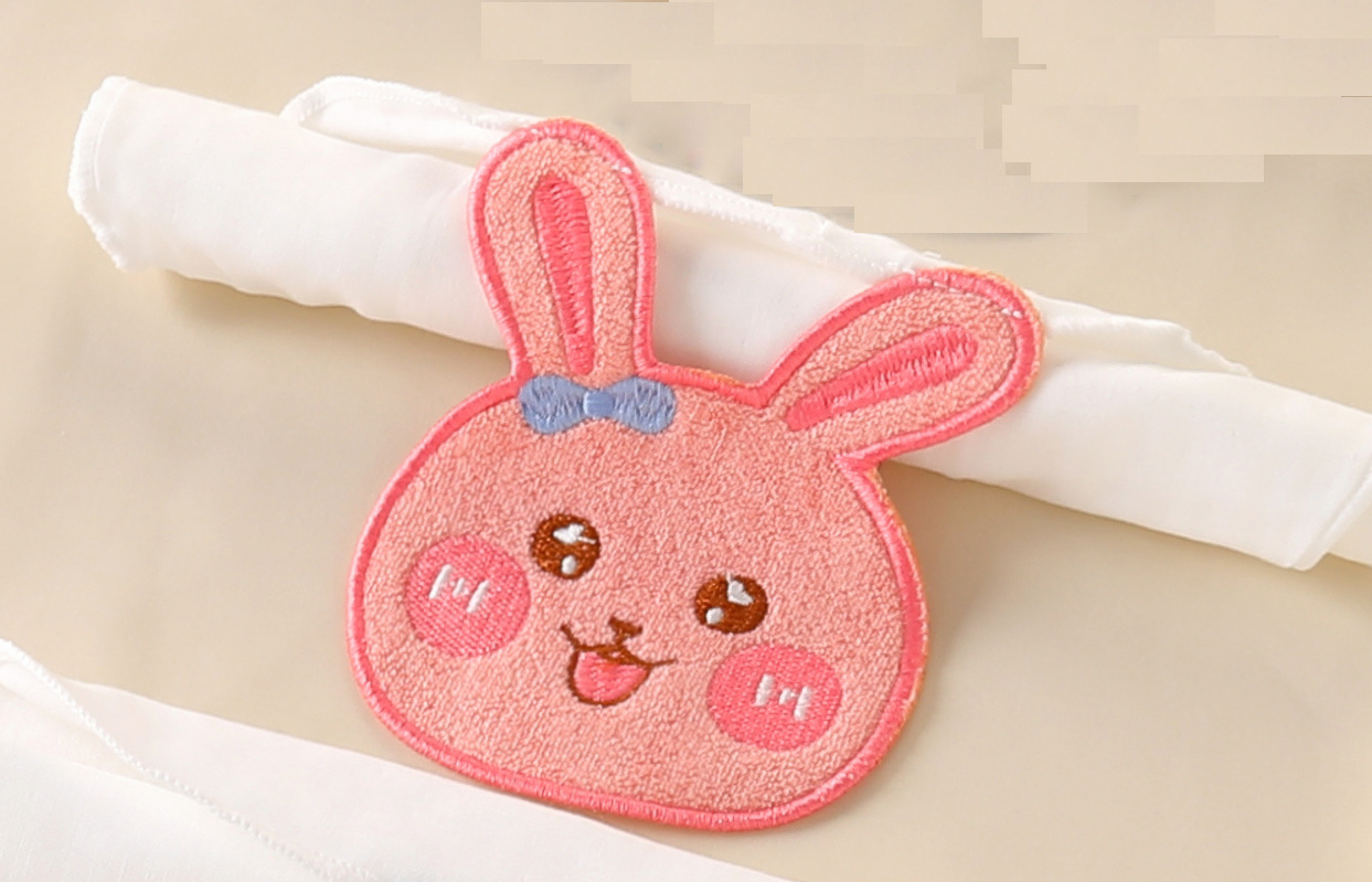 Pink rabbit small size four layers (0-1 years old/19*26cm)