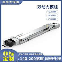 厂家定制双动力同步带模组 双电机 双驱动 220宽 高速度 大推力