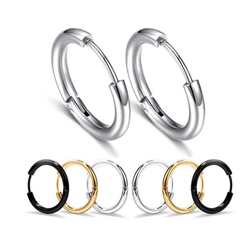 Classic fashionable universal earrings stainless steel for men and…