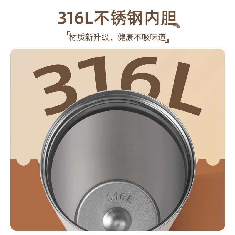 Taza de café de acero inoxidable 316 con aislamiento térmico, personalizada, ideal para estudiantes, parejas y regalo