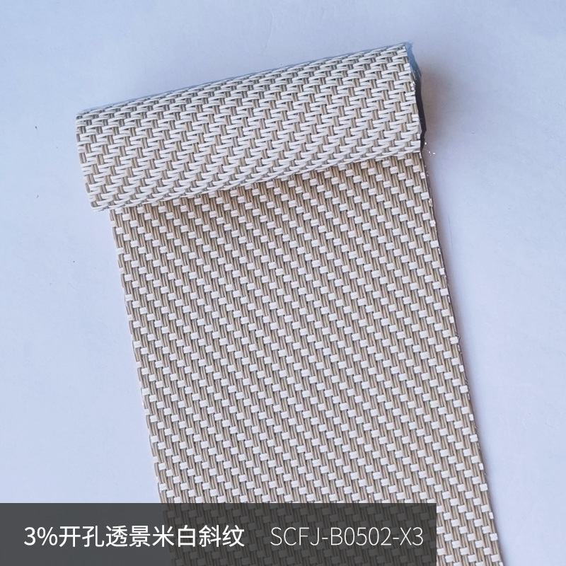3% agujero abierto transparente beige twill-SCFJ-B0502-X3