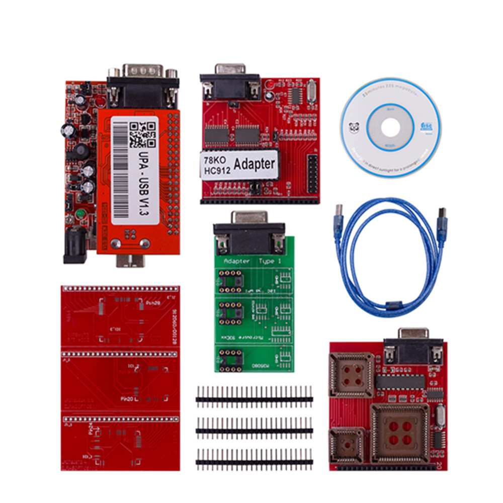 跨境UPA USB  V1.3 UPA-USB Red ECU Programmer编程器全配置