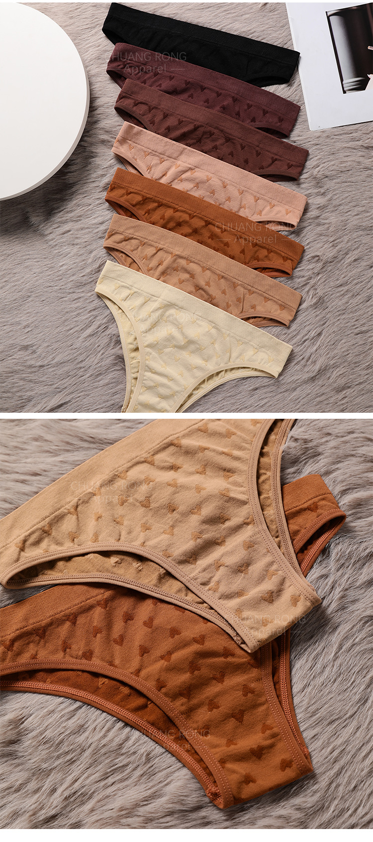 Heart Shape Sport Style Nylon Cotton Spandex Comfort Sports Breathable Seamless All Seasons Low Waist Briefs Panties Panties display picture 2