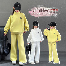 儿童秋套装女孩网红炸街秋装2025新款女大童洋气时髦运动两件套潮