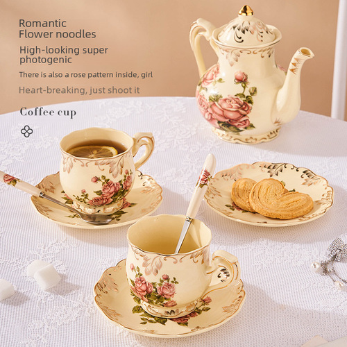 Wholesale ceramic cups European style coffee cups and saucers Ceramic coffee cups Ceramic coffee cup and saucer set