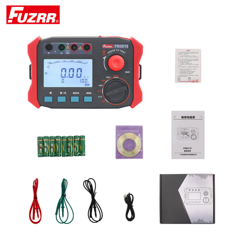 FR3015シリーズ絶縁抵抗計 (兆欧計2500V) 高圧絶縁抵抗試験機|undefined