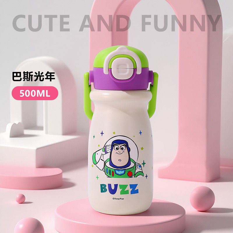 316不锈钢双饮保温水杯女2025新款可爱卡通学生儿童吸管便携杯子|undefined
