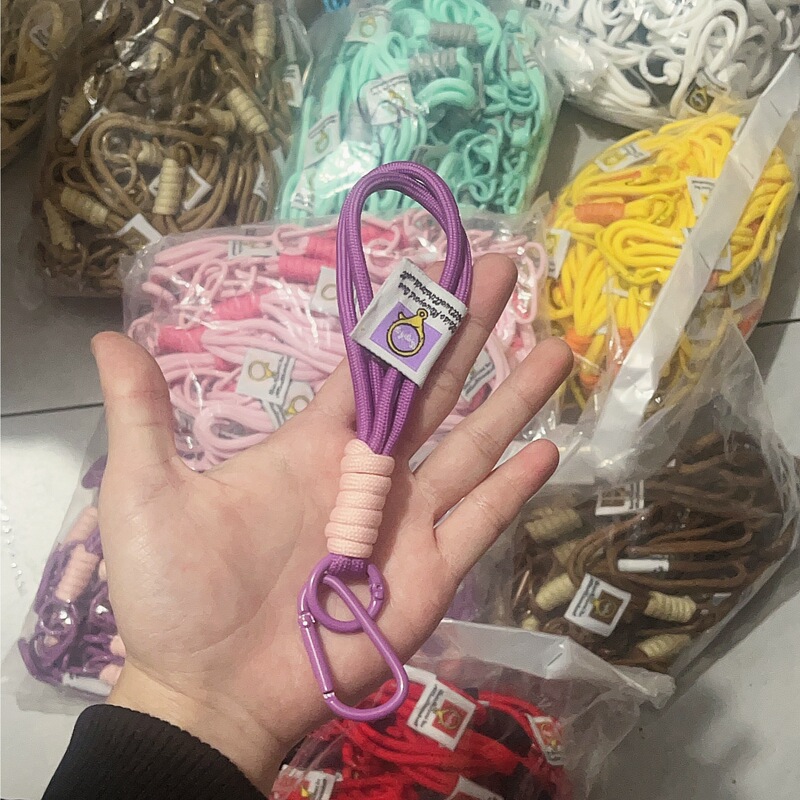 携帯電話のストラップのマカロンの色合わせのキーチェーンのキーチェーンは簡単で短いタイプのロープのキーチェーンのリングの装飾品の卸売りを掛けます。|undefined