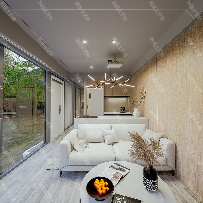 Área escénica al aire libre, cápsula espacial, casa de familia móvil, casa integrada, carcasa de aluminio de aviación, variedad de estilos, cabina de Apple, Rongjie